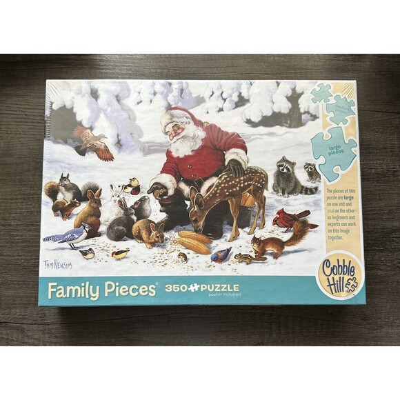 Cobble‎ Hill Santa Claus And Friends 350pc Christmas Holiday Jigsaw Puzzle - Picture 1 of 7